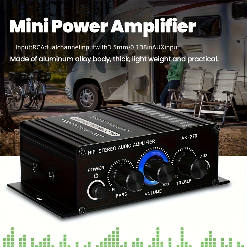 مضخم صوت AK-270 HIFI، قناة 2.0 - مراجعة Audio Home Cinema وسعره