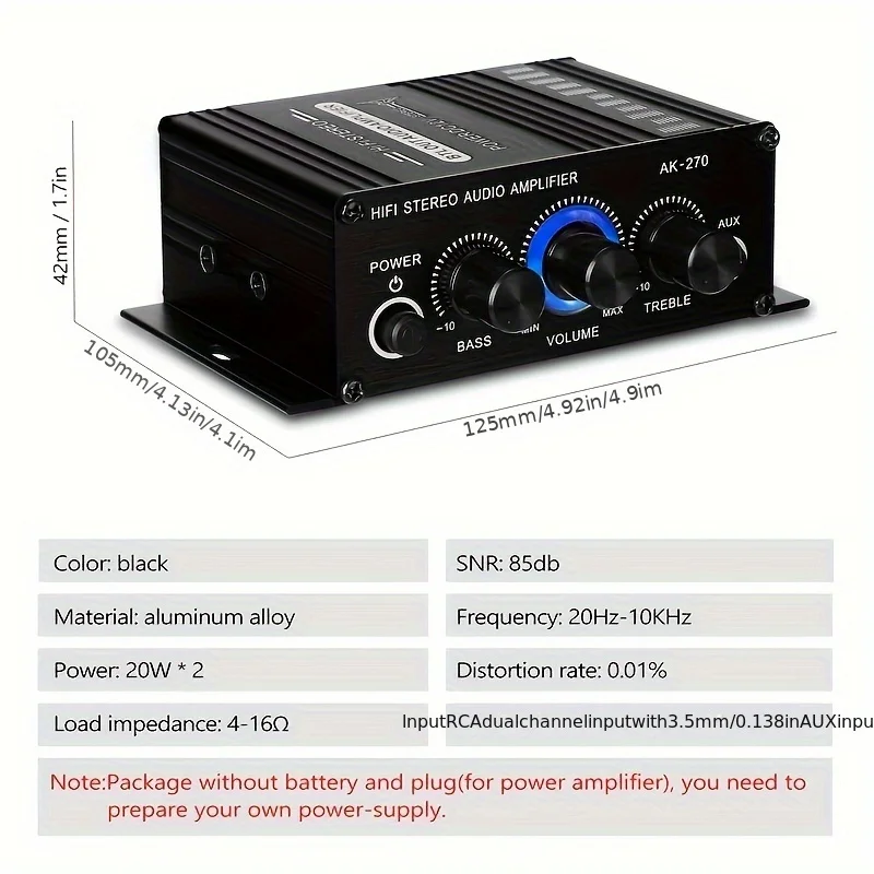 مضخم صوت AK-270 HIFI، قناة 2.0 - مراجعة Audio Home Cinema وسعره