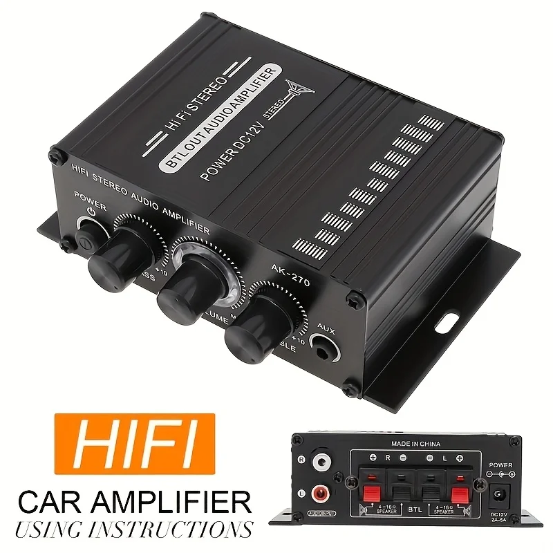 مضخم صوت AK-270 HIFI، قناة 2.0 - مراجعة Audio Home Cinema وسعره