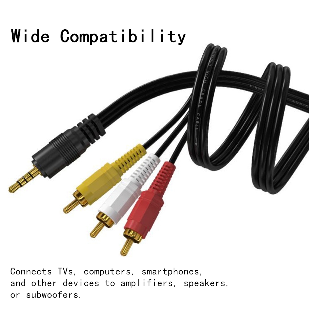 3.5 مللي متر إلى 3 RCA كابل ال - مراجعة Home Cinema Tv وسعره