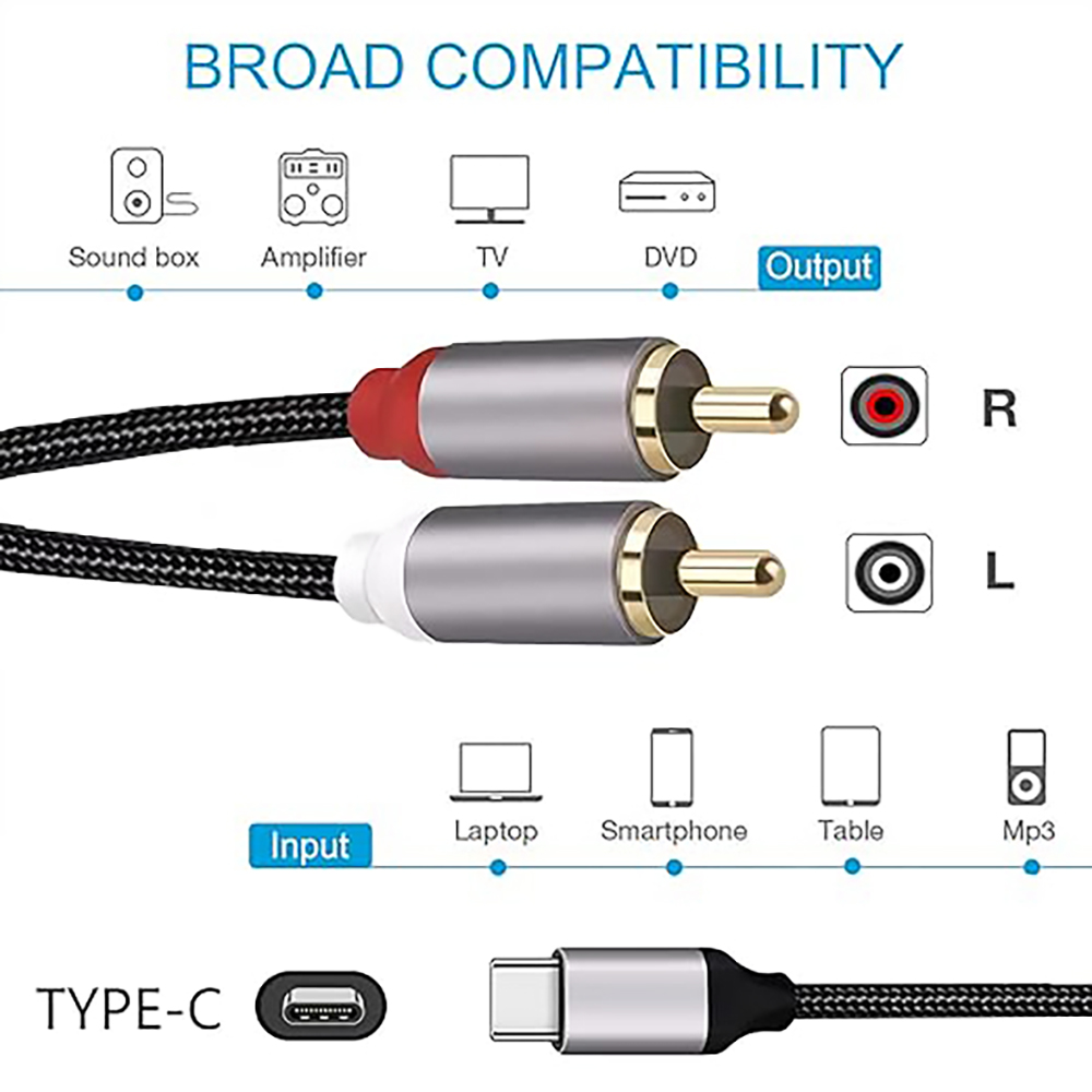 كابل صوت USB C إلى 2 RCA، كابل - مراجعة Audio Home Cinema وسعره
